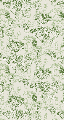 Fabric roller blind Green plants