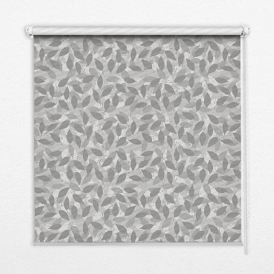 Modern roller blind Gray leaves