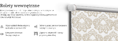 Roller blind for large window Beige pattern
