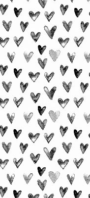 Modern roller blind Black hearts