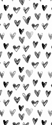 Modern roller blind Black hearts