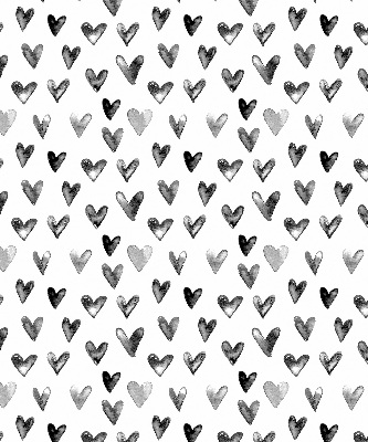 Modern roller blind Black hearts