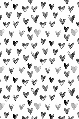 Modern roller blind Black hearts