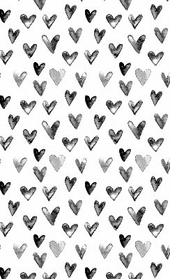 Modern roller blind Black hearts