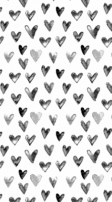 Modern roller blind Black hearts