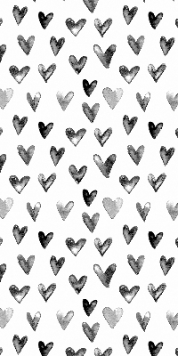 Modern roller blind Black hearts
