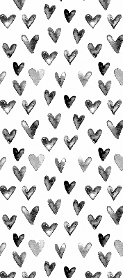 Modern roller blind Black hearts