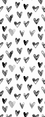Modern roller blind Black hearts