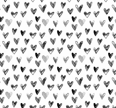 Modern roller blind Black hearts