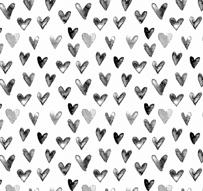 Modern roller blind Black hearts
