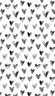 Modern roller blind Black hearts