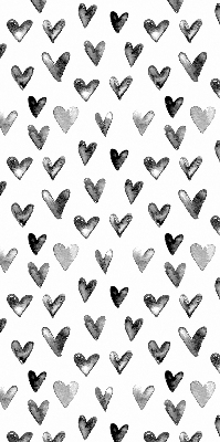 Modern roller blind Black hearts