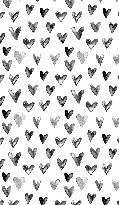 Modern roller blind Black hearts