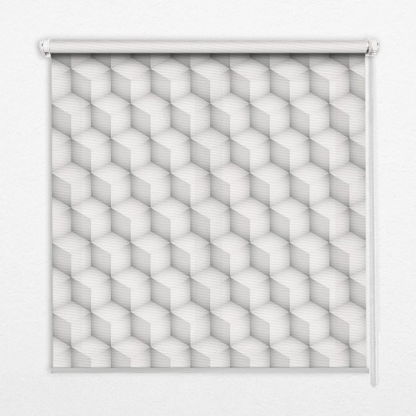 Roller blind for large window 3d cubes
