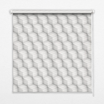 Roller blind for large window 3d cubes