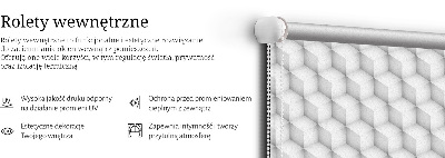 Roller blind for large window 3d cubes