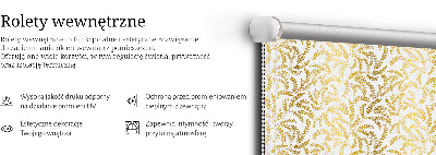Fabric roller blind Golden branches