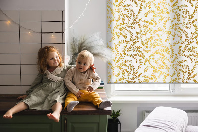 Fabric roller blind Golden branches