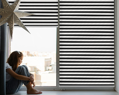Modern roller blind Black stripes