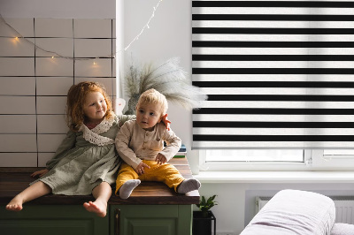 Modern roller blind Black stripes