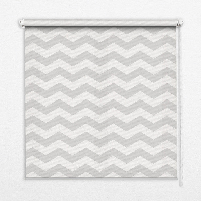 Roller blind for large window Gray zigzags