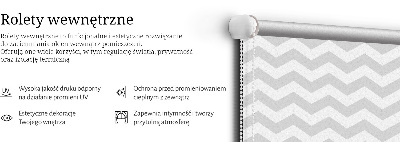 Roller blind for large window Gray zigzags