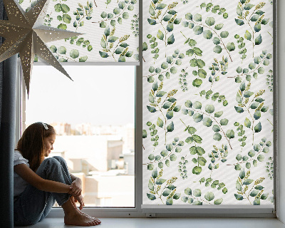 Fabric roller blind Green twigs