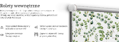 Fabric roller blind Green twigs