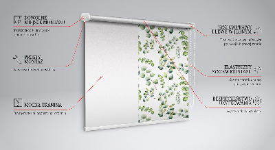 Fabric roller blind Green twigs