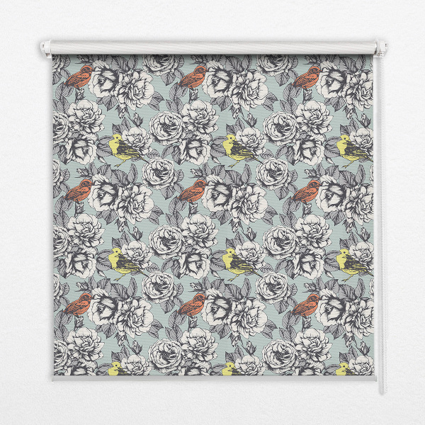 Modern roller blind Flowers