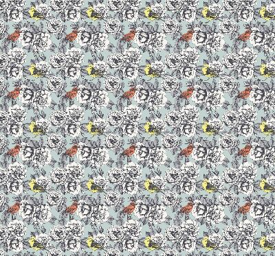 Modern roller blind Flowers