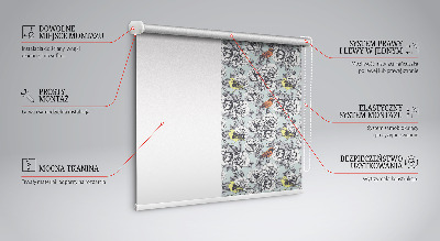 Modern roller blind Flowers