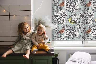 Modern roller blind Flowers