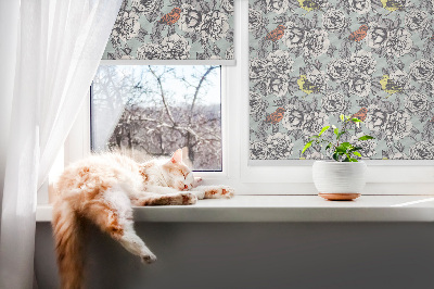 Modern roller blind Flowers