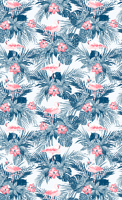 Roller blind for large window Tropical plants and flamingos