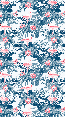 Roller blind for large window Tropical plants and flamingos