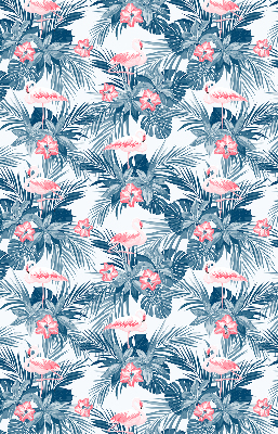 Roller blind for large window Tropical plants and flamingos