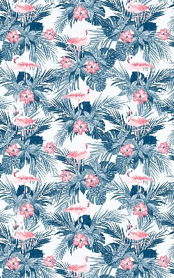 Roller blind for large window Tropical plants and flamingos