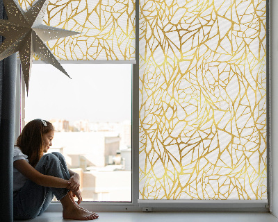 Fabric roller blind Yellow pattern