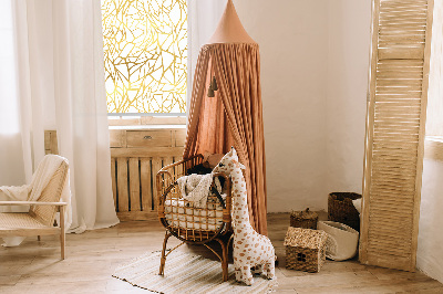 Fabric roller blind Yellow pattern