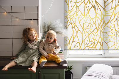 Fabric roller blind Yellow pattern