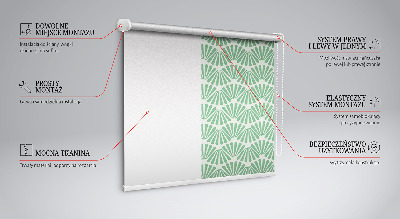 Modern roller blind Green slalom