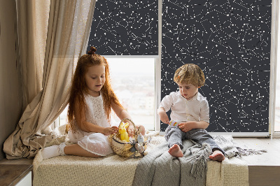 Roller blind for large window Constellation
