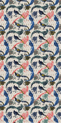 Modern roller blind Colorful peacocks