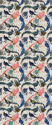 Modern roller blind Colorful peacocks
