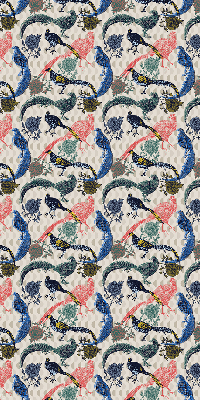 Modern roller blind Colorful peacocks