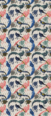 Modern roller blind Colorful peacocks