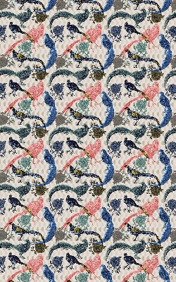 Modern roller blind Colorful peacocks