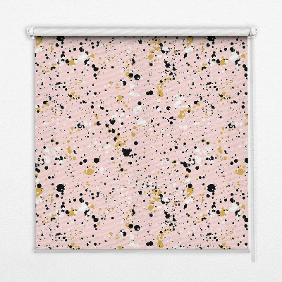 Roller blind for large window Paint stains on a pink background