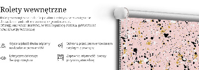 Roller blind for large window Paint stains on a pink background
